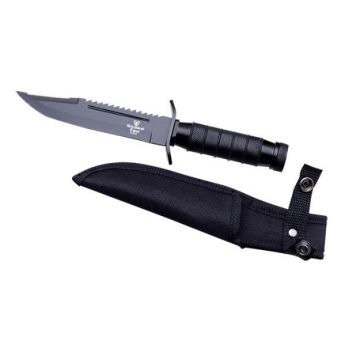 SNAKE EYE Survival Knife 9.5" Overall 5" Blade W/Case & Kit